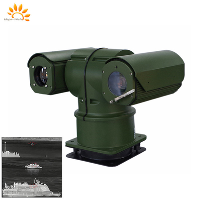 Çifte Sensörlü T Şekilli Kamera Ptz Lazer Kızılötesi Termal Kamera Modülü 360° Pan Aralık Gözetim için