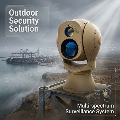 Bulma mesafesi Araç 13km İnsan Uzun Menzilli Kızılötesi KameraGüvenlik için çok spektrumlu optik elektronik platform termal lens